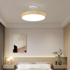 Luce a LED rotonda semi-incassata in legno minimalista giapponese Wabi-sabi
