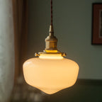 Lanterna Vintage Nordica Ottone Vetro 1-Luce Sospensione
