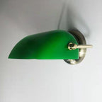 Applique da Parete Tradizionale Vintage in Vetro e Ferro con Cerniera a 1 Luce per Soggiorno