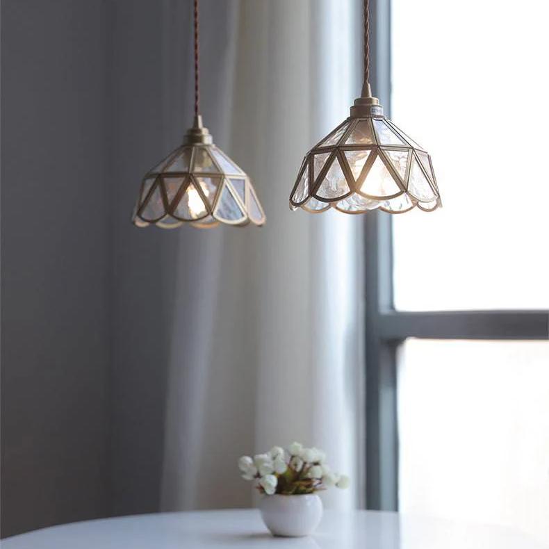 Lampada a Sospensione Vintage in Ottone Stile Nordico