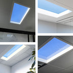 Moderna Lampada a Soffitto LED Metallica Minimalista Blu Cielo per Soggiorno