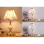 Lampada da Tavolo in Vetro Vintage Florale Nordico con 1 Luce