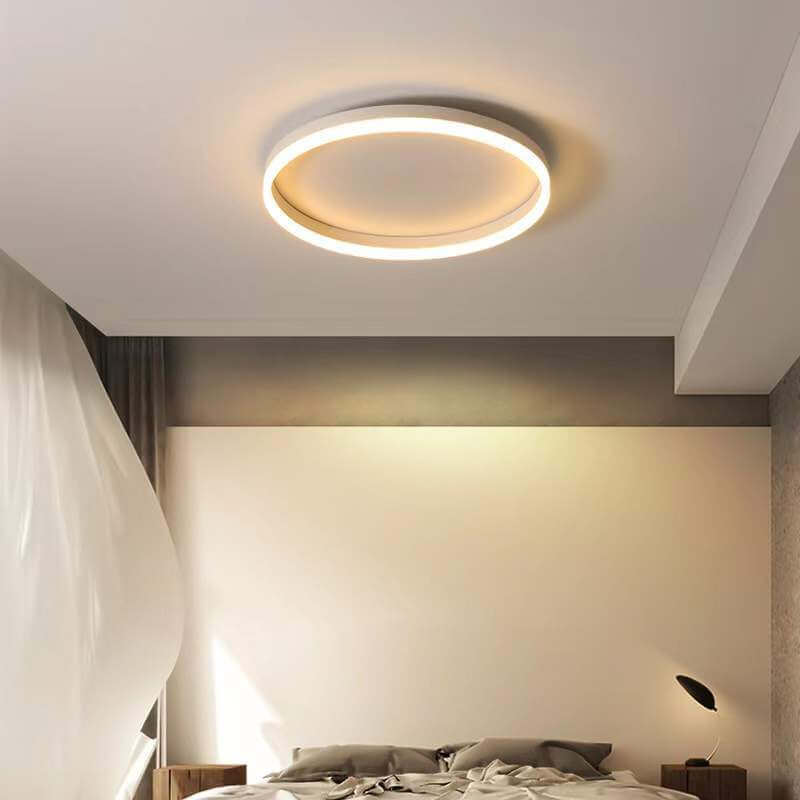 Lampada da soffitto a LED circolare minimalista nordica in ferro e acrilico