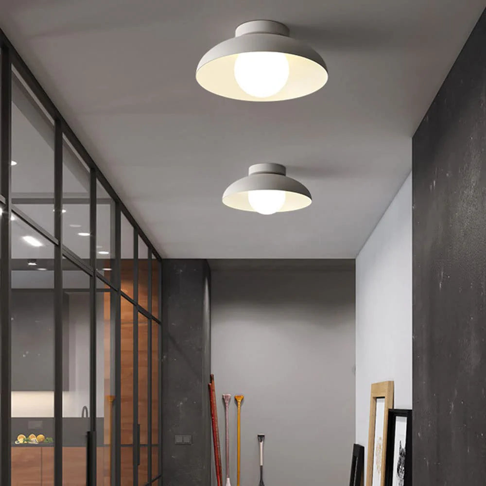 Lampada da soffitto moderna rotonda in metallo