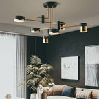Moderno Minimalista Nero Oro Bilanciato 4-8 Luci Semi-Flussante