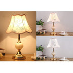 Lampada da Tavolo in Vetro Vintage Florale Nordico con 1 Luce