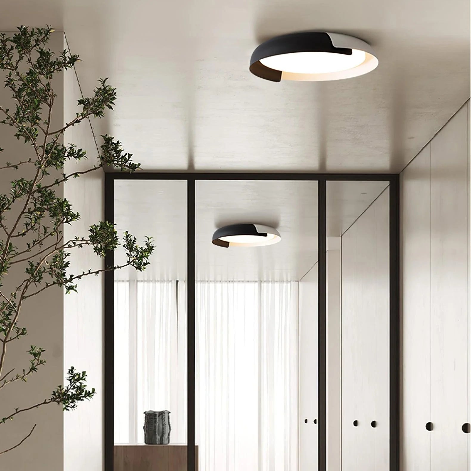 Lampada da soffitto rotonda classica in acrilico