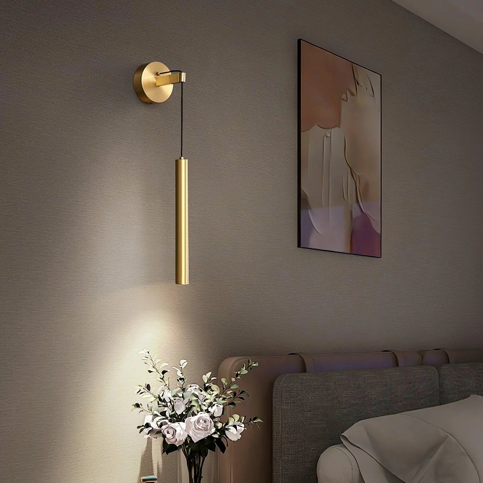 Lampada da Parete Verticale in Rame Elegante