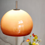 Lampada da Terra in Vetro a 2 Luci Stile Contemporaneo Retro Fungo per Soggiorno