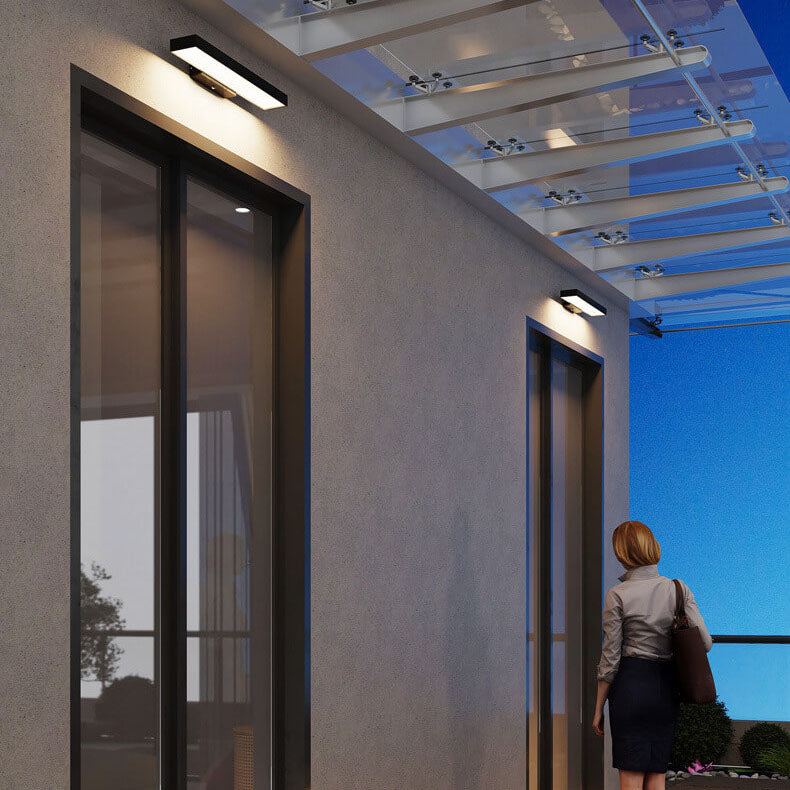 Lampada da Parete Esterno LED Piatta con Sensore Moderno Minimalista Rettangolare Impermeabile