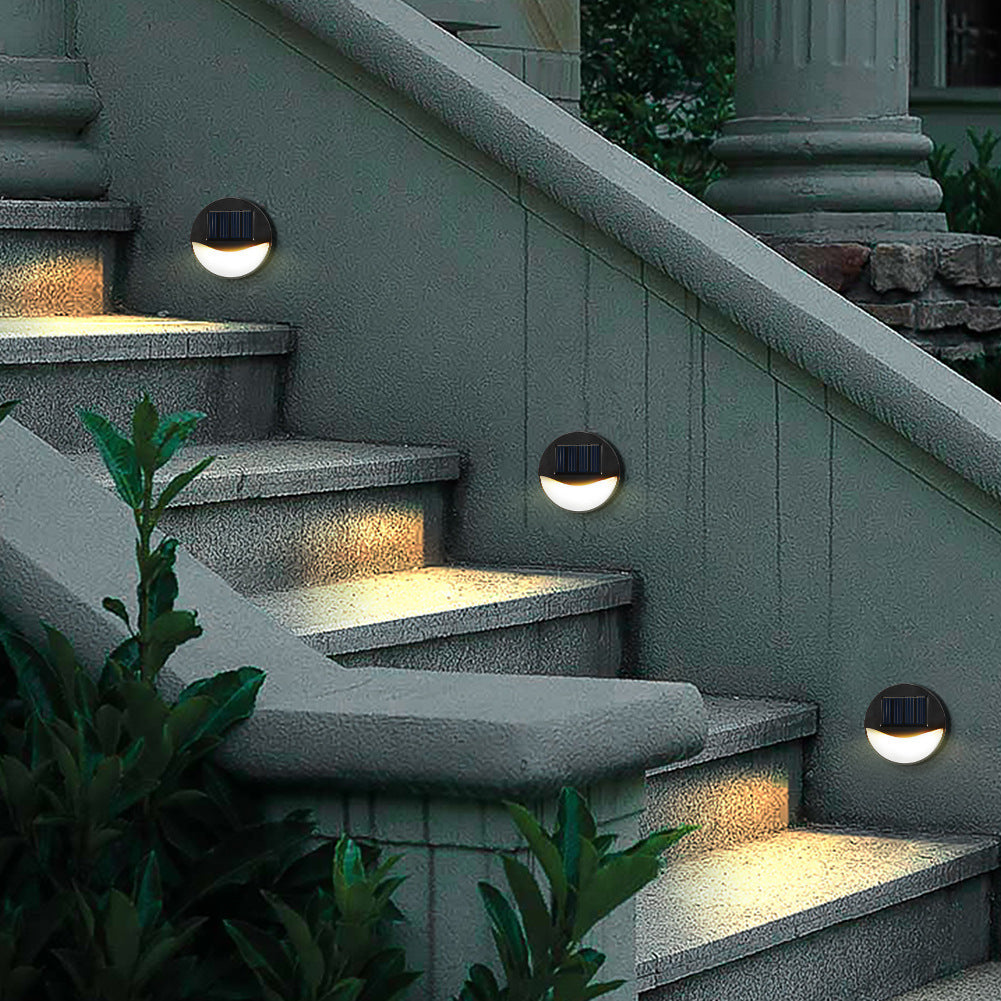 Luce da Esterno a LED Solare Rotonda Quadrata Moderna Minimalista Impermeabile per Passi da Patio