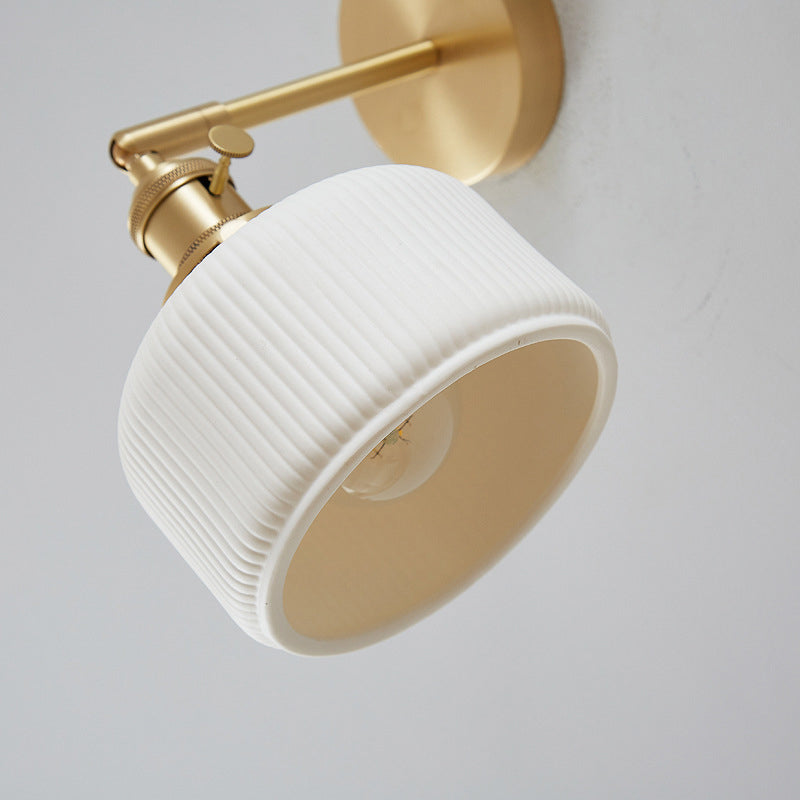 Lampada da parete a 1 luce in ceramica a strisce minimalista moderna