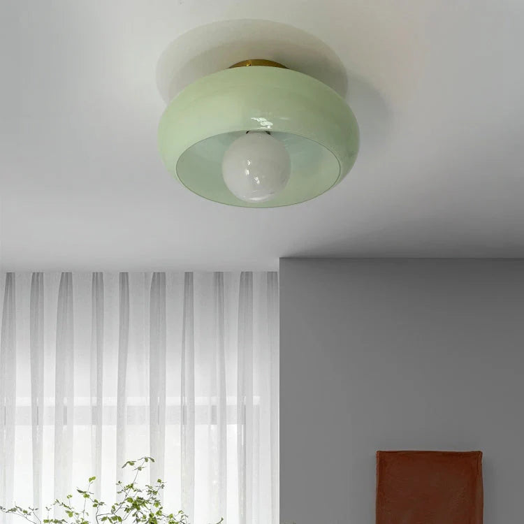Lampada da soffitto in vetro rotonda classica