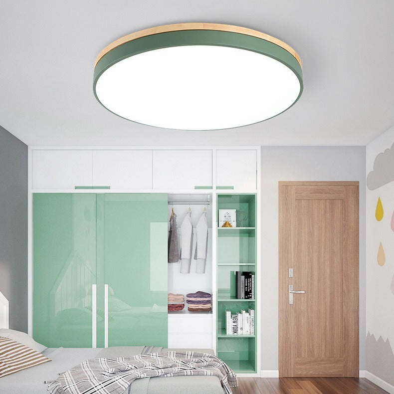 Lampada da soffitto LED rotonda in ferro acrilico minimalista moderna per camera da letto