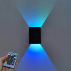 Lampada da parete moderna quadrata in alluminio LED RGB