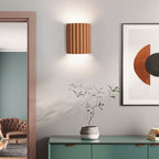 Applique a muro in resina nordica contemporanea a 2 luci per camera da letto