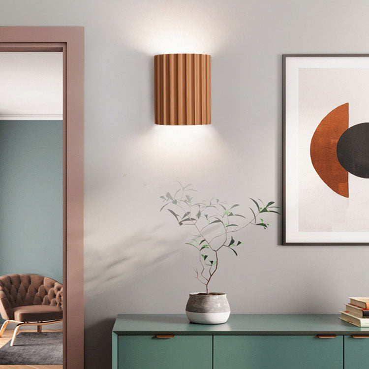 Applique a muro in resina nordica contemporanea a 2 luci per camera da letto