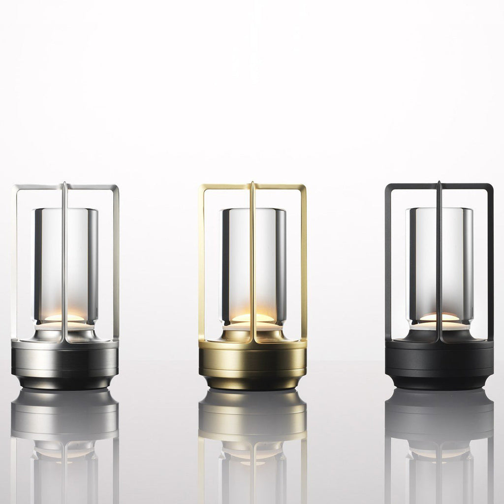Lampada da Tavolo Notturna Ricaricabile USB in Alluminio Acrilico Vintage Nordico