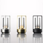 Lampada da Tavolo Notturna Ricaricabile USB in Alluminio Acrilico Vintage Nordico