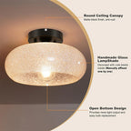 Lampada da Soffitto a Sfera di Vetro Classica