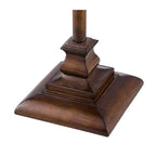 Lampada da Terra Vintage Marrone con Paralume Plissettato e Base in Resina