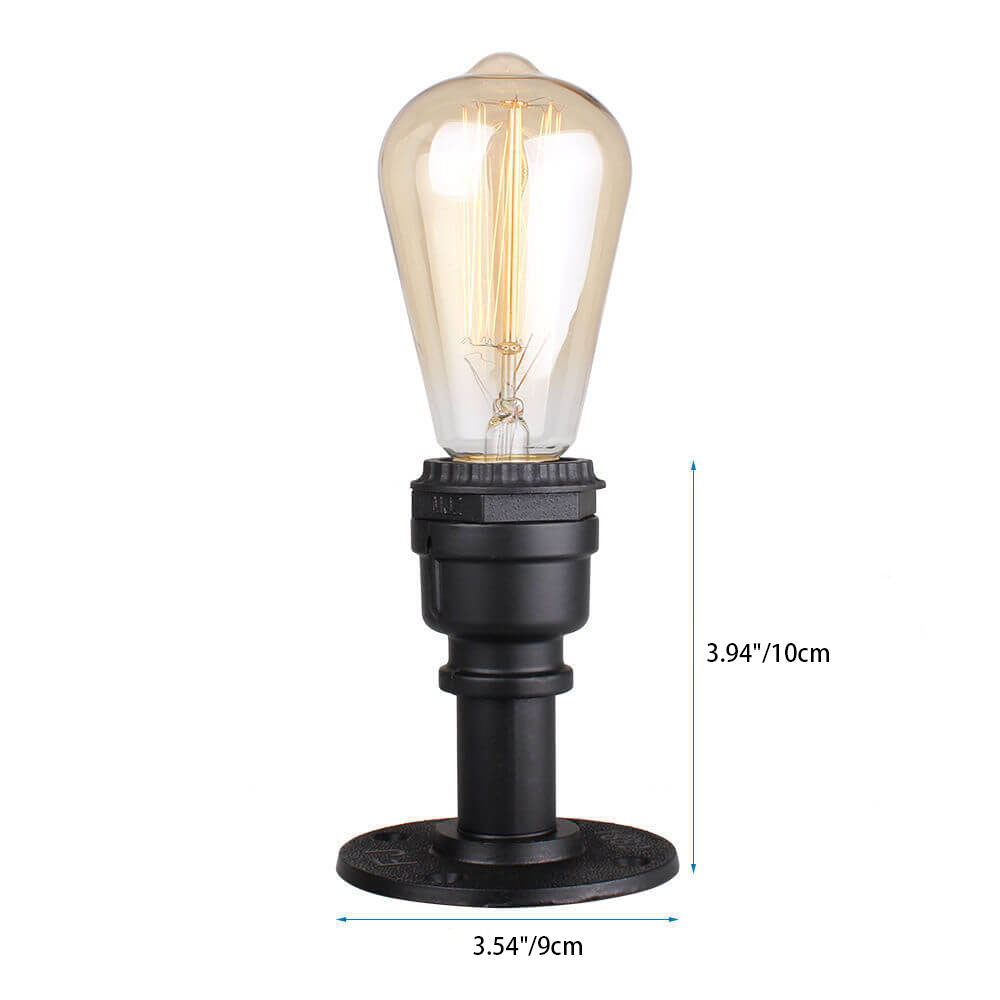 Lampada da Soffitto Flush Mount in Vetro e Ferro Stile Vintage Steampunk con 1 Luce