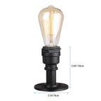 Lampada da Soffitto Flush Mount in Vetro e Ferro Stile Vintage Steampunk con 1 Luce
