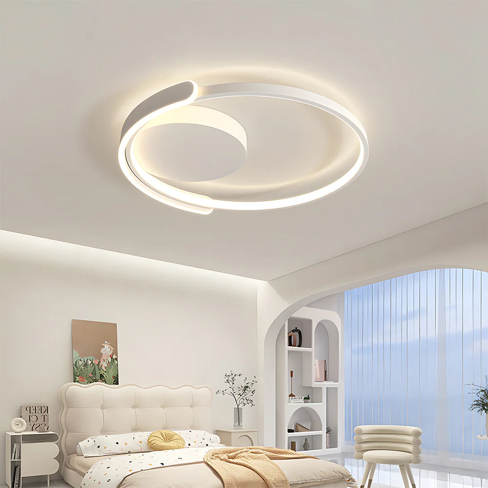 Lampada da soffitto LED rotonda elegante in ferro