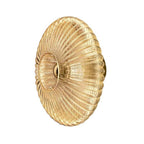 Applique da parete rotonda in vetro a strisce di ferro nordico contemporaneo con 1 luce per soggiorno