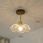 Lampada da soffitto in vetro a petalo elegante