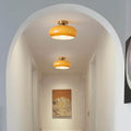 Lampada a Sospensione Moderno Retro Rotonda in Vetro Colorato con Rame Elettroplaccato 1 Luce