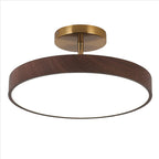 Luce a LED rotonda semi-incassata in legno minimalista giapponese Wabi-sabi