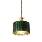 Lampadario Isola in Vetro Verde Vintage Nordico con 1/2/3 Luci