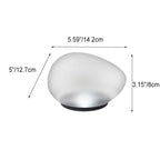 Luce da Giardino LED Esterno in Vetro Sabbbiato ABS a Forma di Ciottolo Solare