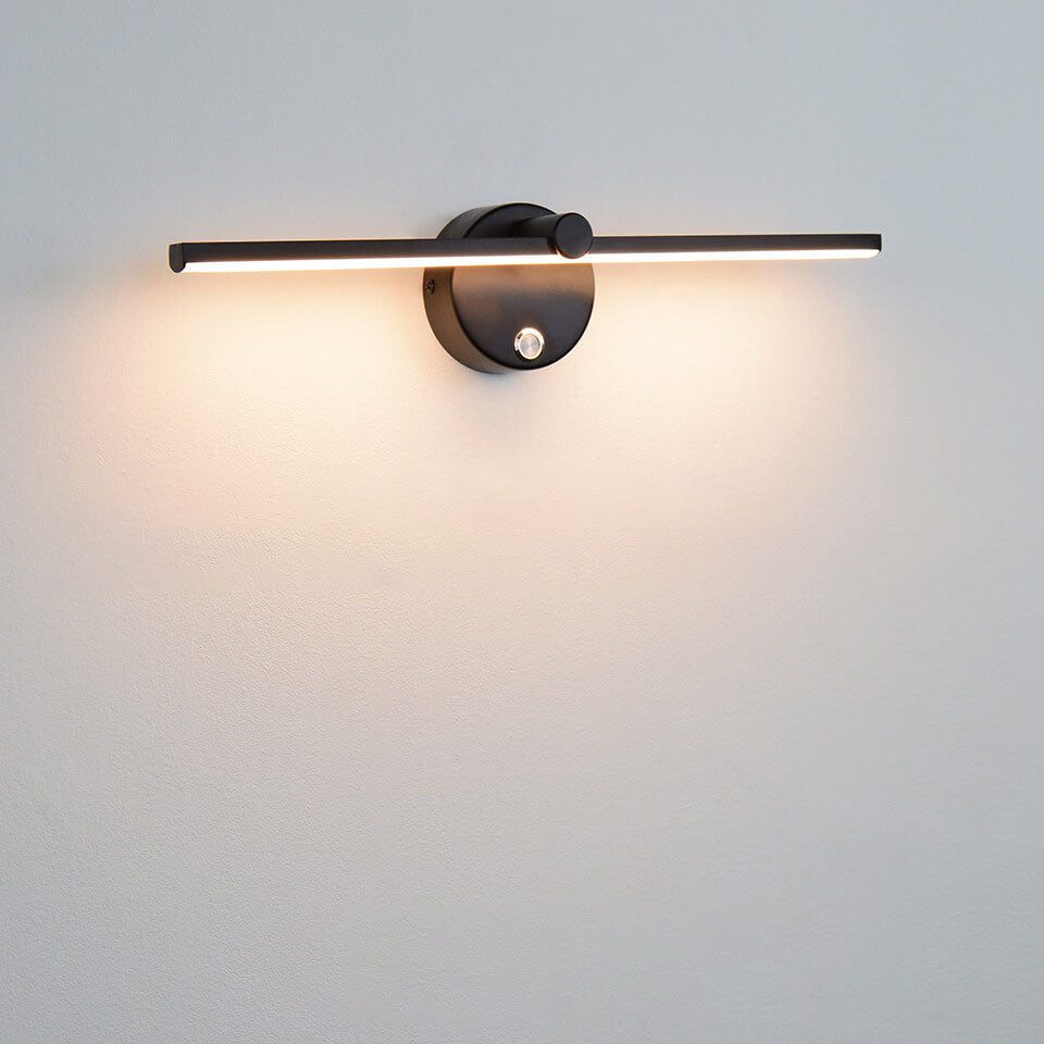 Lampada da parete a LED con specchio in alluminio lungo, stile minimalista nordico