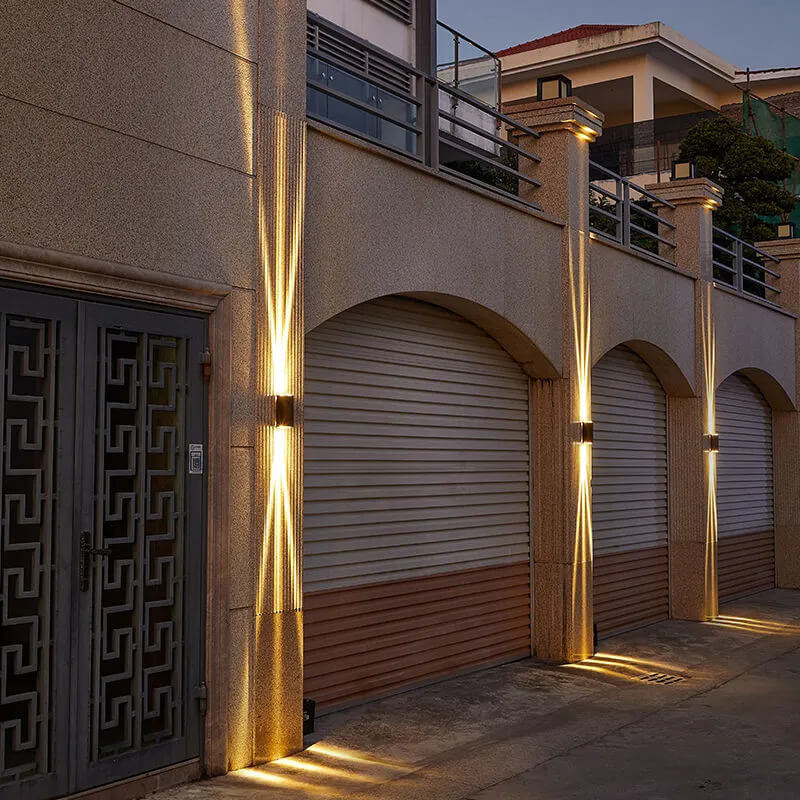 Lampada da Parete LED Rettangolare Moderna Minimalista in Alluminio per Esterni