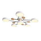 Lampada da soffitto LED semi-incassata con design a ramo di molecola rotonda scandinavo contemporaneo per il soggiorno