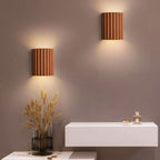Applique a muro in resina nordica contemporanea a 2 luci per camera da letto