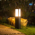 Lampada da Giardino Moderna a Colonna Quadrata Impermeabile per Esterni