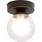 Moderno Lampadario Semiflusso in Vetro a Sfera da 1 Luce per Corridoio