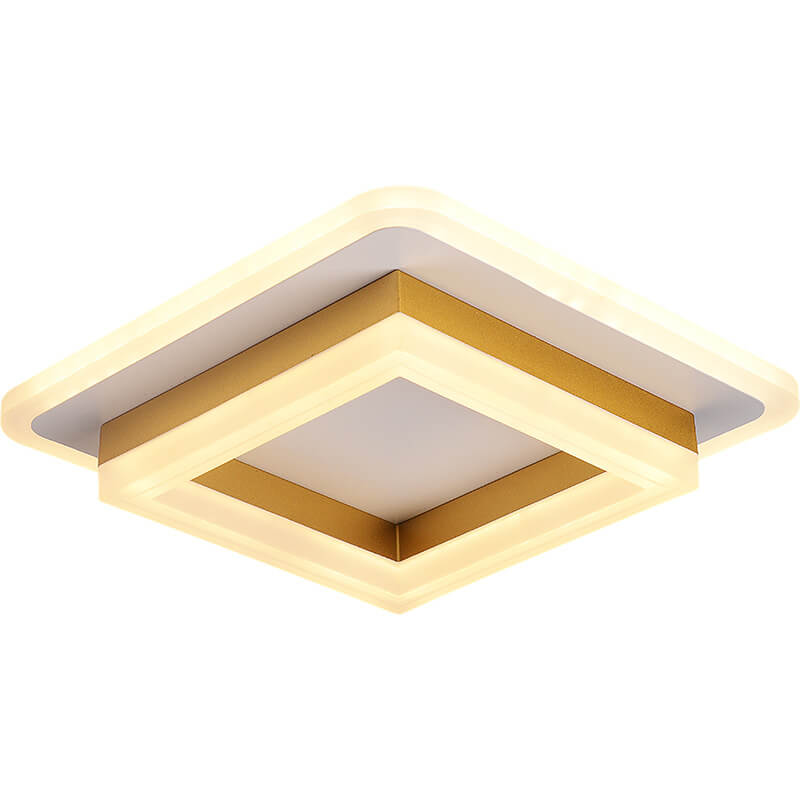 Lampada da soffitto LED a incasso quadrata circolare in acrilico semplice nordico