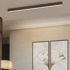 Moderna Lampada da Soffitto LED a Incasso in Alluminio con Venature di Legno