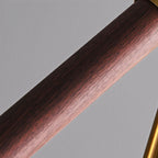 Lampada da Tavolo LED a Base Cilindrica in Legno con Design Minimalista Nordico