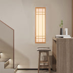 Applique da parete LED in legno massello acrilico rettangolare giapponese tradizionale per camera da letto