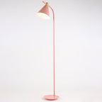 Lampada da Terra Metallica Rotonda Macaron Nordica Contemporanea con 1 Luce per Soggiorno