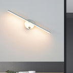Lampada da parete a LED con specchio in alluminio lungo, stile minimalista nordico
