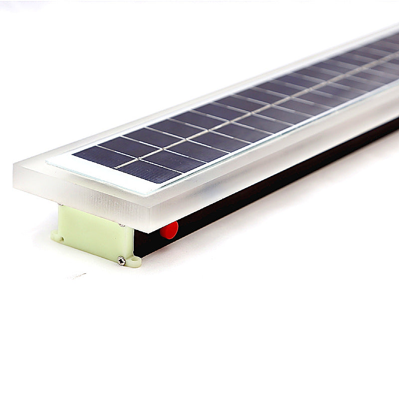Lampada da Parete LED Solare Rettangolare Impermeabile in Alluminio e Acrilico Minimalista Moderna per Esterni