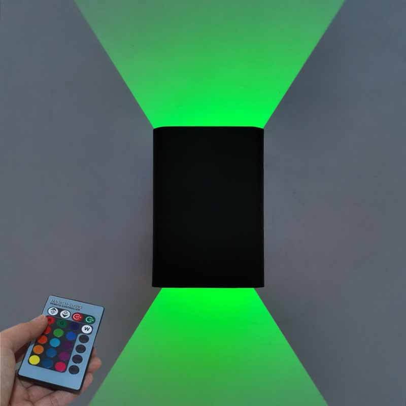 Lampada da parete moderna quadrata in alluminio LED RGB