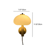 Applique da Parete Lampada a Sospensione Moderna in Ferro e Vetro Bianco Latte Nordico per Camera da Letto