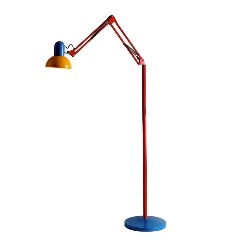 Lampada da Terra a Mezza Cerchio in Ferro 1 Luce Moderno Semplice per Camera da Letto